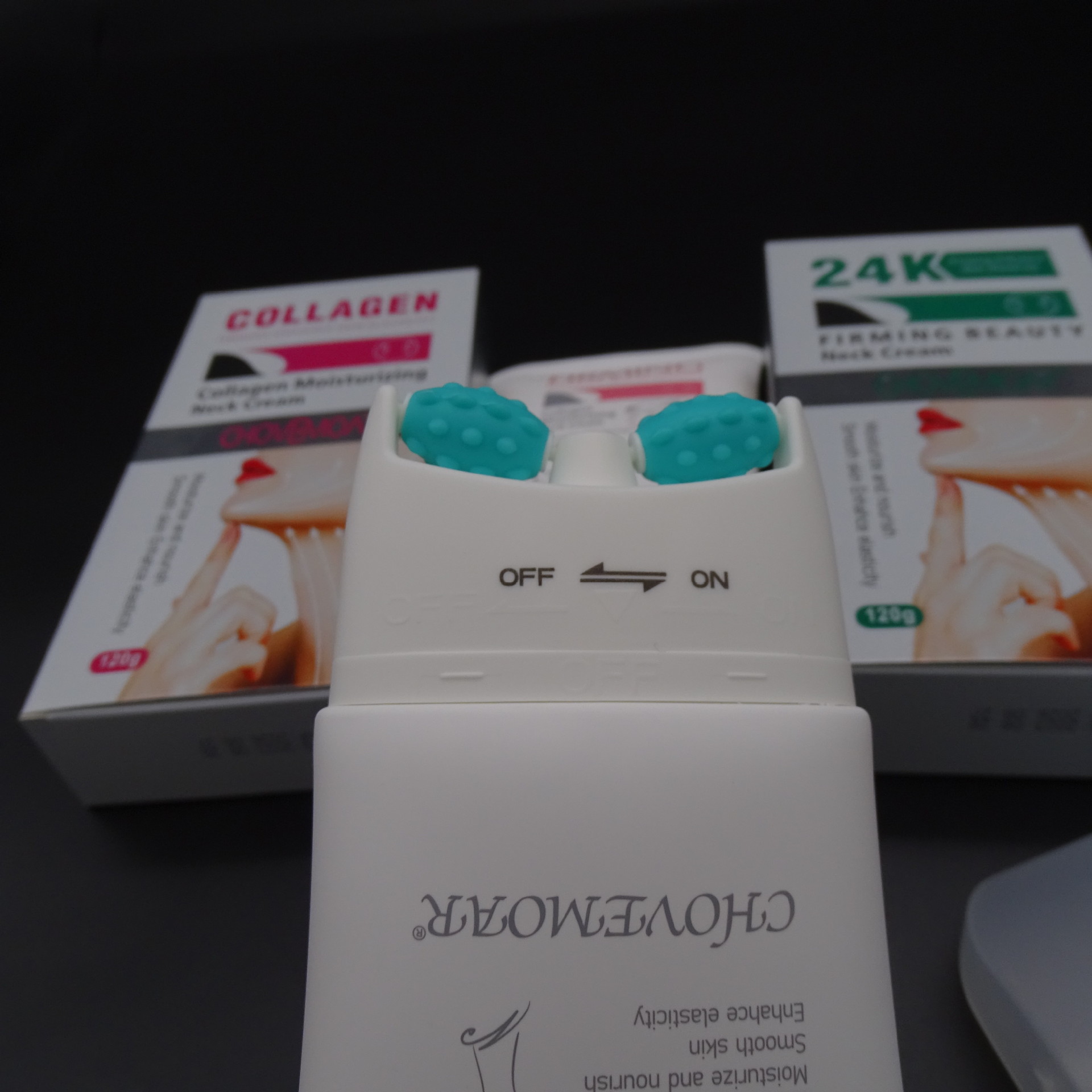 跨境外贸颈部护理按摩霜颈纹补水保湿滋润按摩霜双滚轮美颈霜工厂详情1