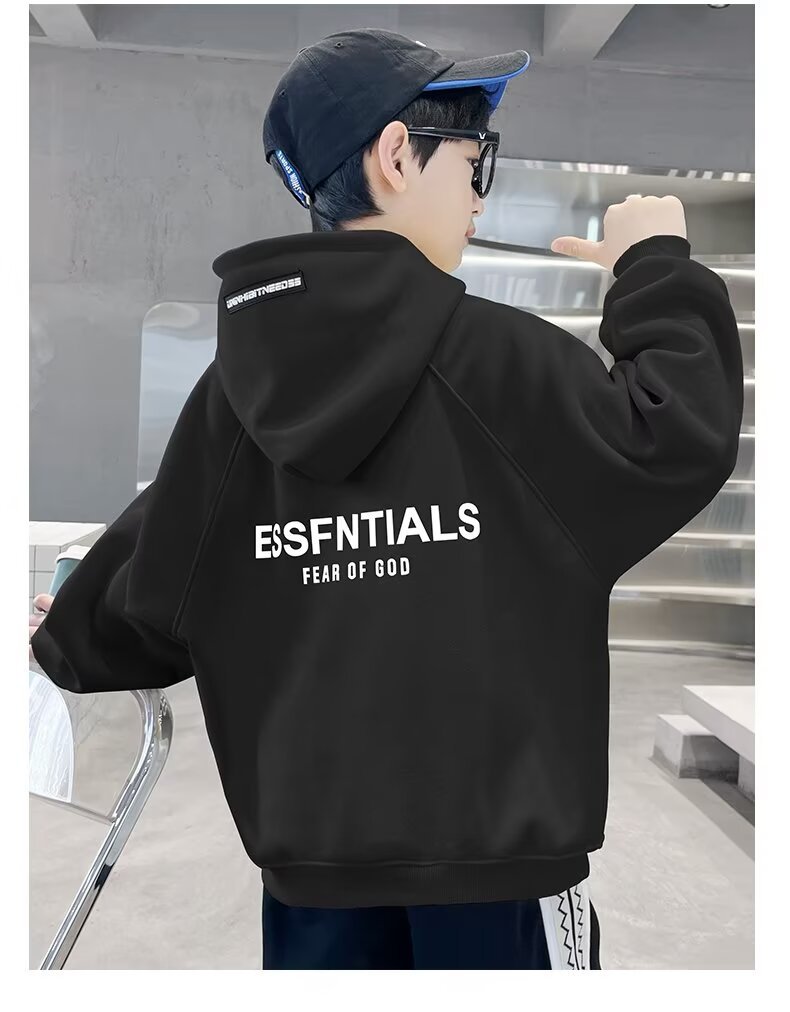 童装男童卫衣春秋款2023新款儿童连帽上衣中大童衣服潮牌韩版卫衣详情10