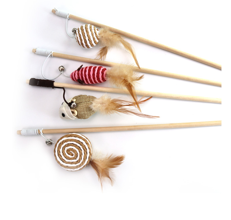 New wooden cat toys, feather bells, mouse cat toys, interactive cat toys and cat supplies in stock from the manufacturer pic 12