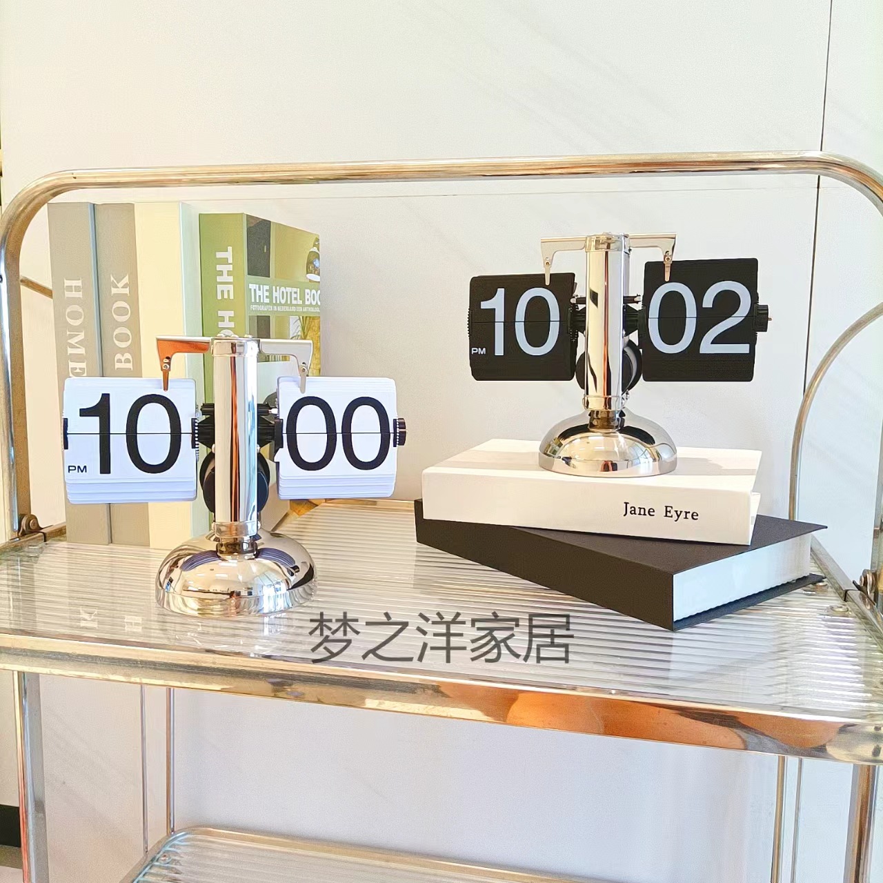 Factory direct sales of European-style automatic page-turning clocks, retro and simple home living room table clocks, small balances, mechanical page-turning clocks pic 10