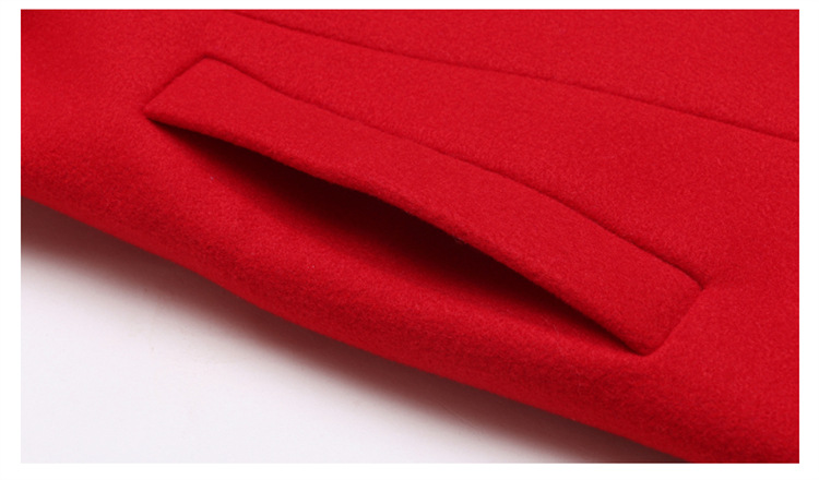 High-end woolen overcoat for women, mid-length, 2021 new autumn and winter Korean style, fashionable and elegant, fitted suit collar jacket pic 26