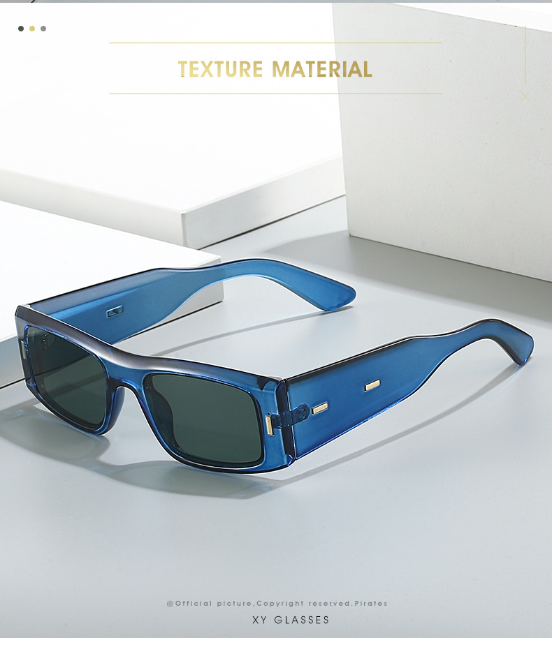 New square-framed sunglasses, European and American fashion square ins style, unisex personalized sunglasses, cross-border eyewear wholesale pic 2