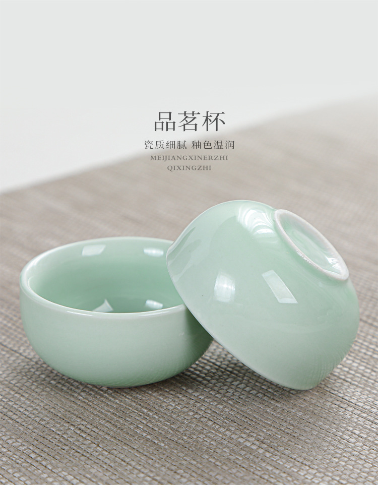 Portable travel tea set, celadon small fish set, wedding opening, real estate souvenir gift, can be printed with Logo pic 8