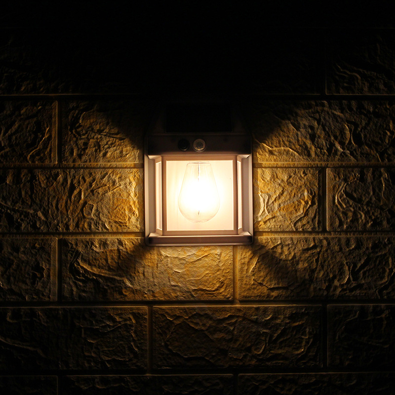 New outdoor solar wall lamps, outdoor waterproof tungsten filament lamps, sensor garden lamps, garden villa night lights for illumination pic 8