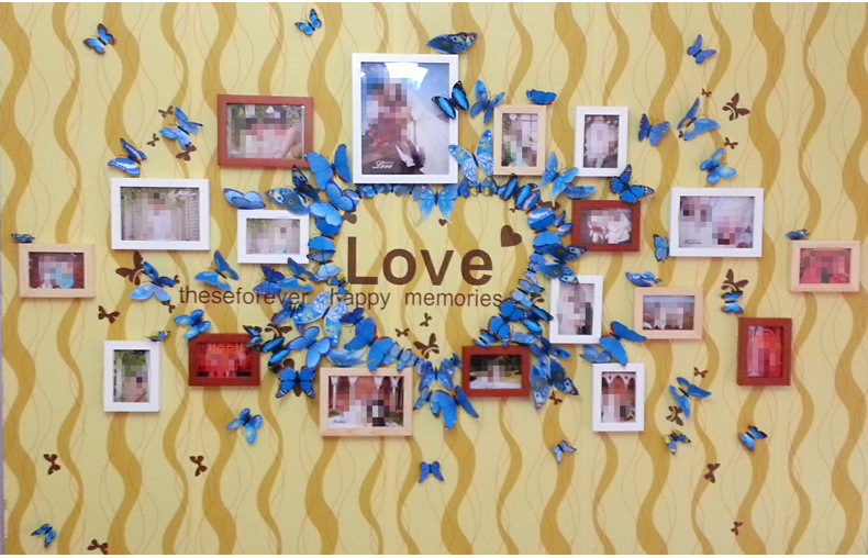 3D stereoscopic butterfly wall decoration creative stickers, 12 pieces of 9-color selected magnetic refrigerator stickers H-003, double-layer pic 20