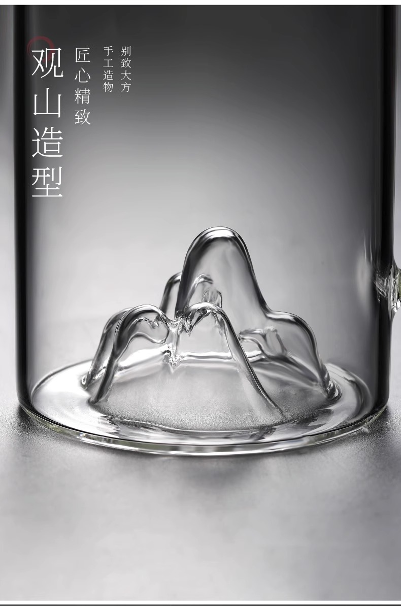 玻璃月牙杯大容量茶水分离泡茶杯办公室家用加厚耐热玻璃杯过滤详情13