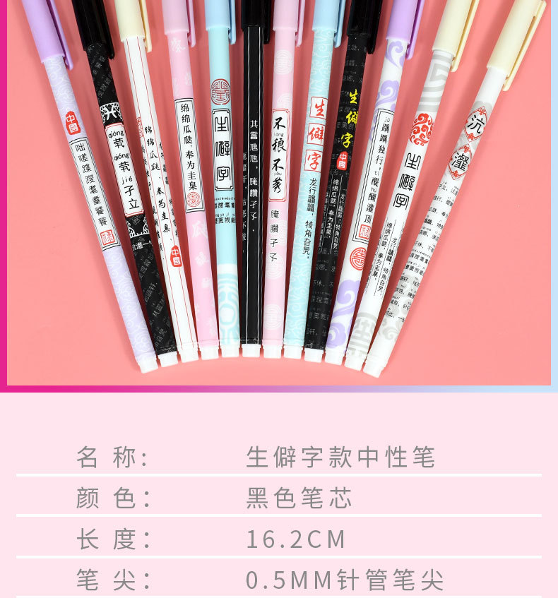 Weibo Creative Cartoon Gel Pen Set: Cute, Transparent and simple Ballpoint Pen, Affordable student stationery pic 3