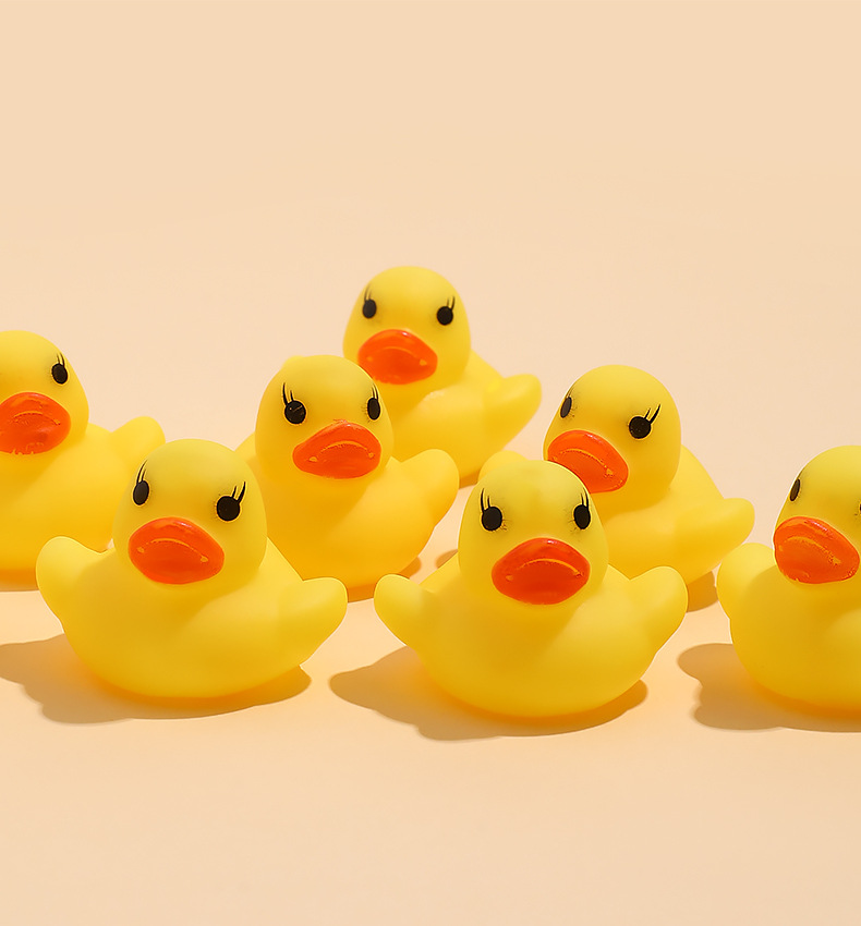 Cross-border water play, little yellow duck pinching and chirping sounds, little duck bathing toys, swimming pool stress relief, milk tea shop small gifts pic 57