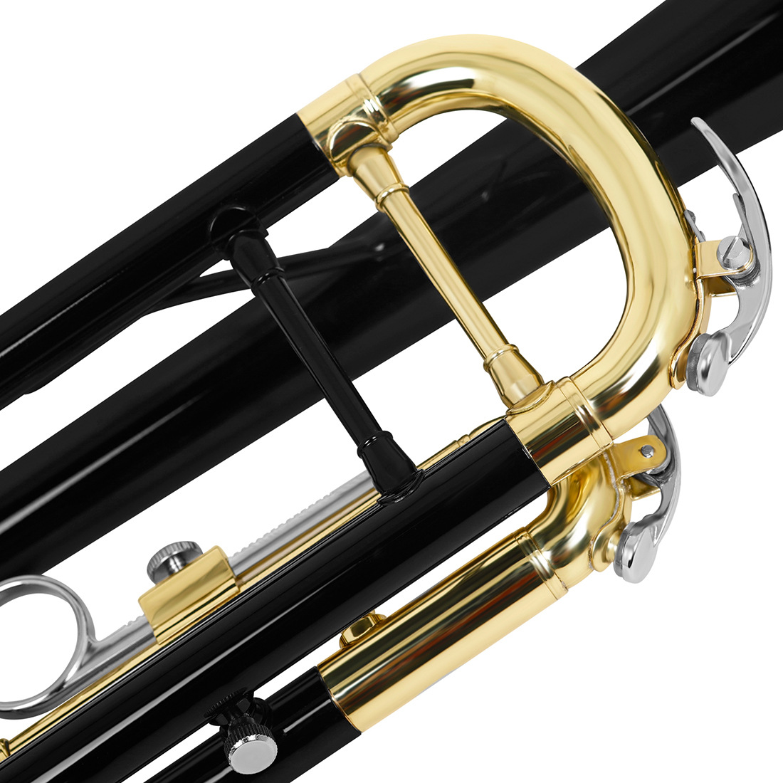 MBAT高档双杆支撑小号降B调黄铜初学成人学生考级西洋管乐器小号详情9