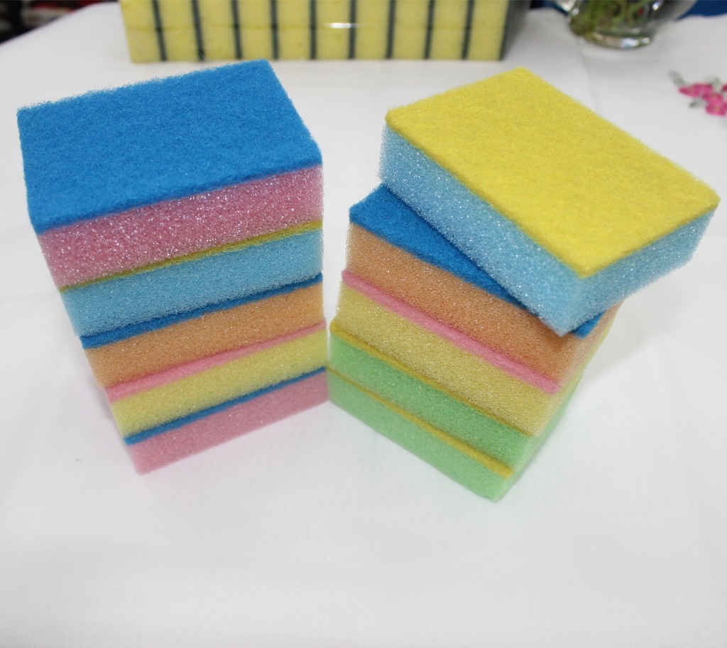 Yijingbai Li colored cleaning cloth and scouring pad set, Jingbai Li dishwashing liquid paired with powerful kitchen and home cleaning products pic 2