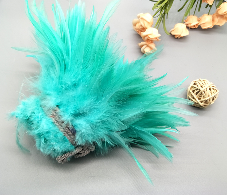 Dyed chicken feathers 4-6, white pointed, colored feather ornaments, corsages, headwear, hat flowers, dream catchers, cat teasing sticks materials pic 22