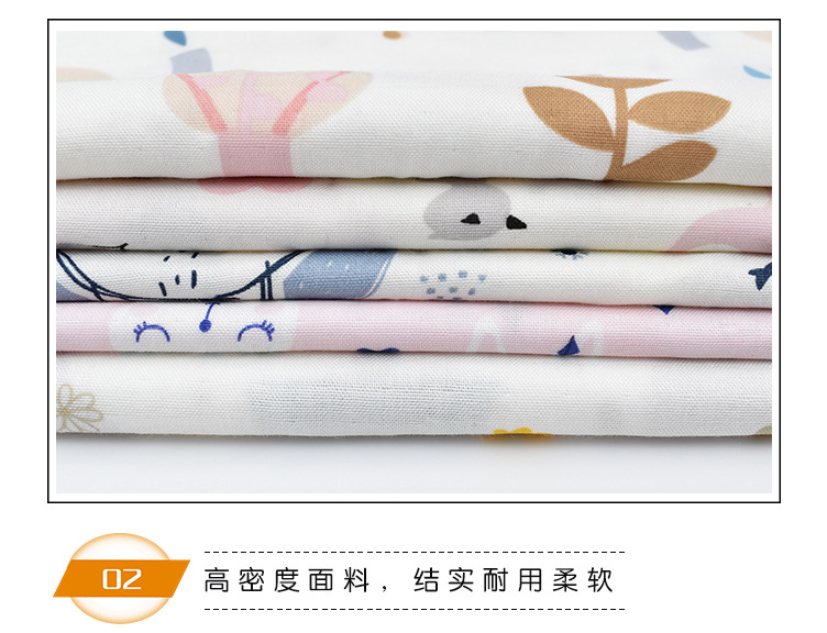 Combed bamboo cotton double-layer printed gauze baby Class a home wear bamboo cotton gauze fabric bamboo fiber gauze pic 38