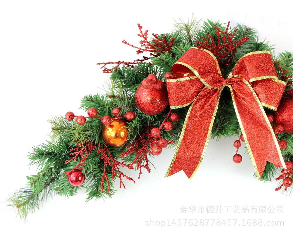 Desheng Cross-border E-commerce Christmas wreath, rattan door lintel, upside-down tree, hotel scene decoration, Christmas hanging ornaments pic 9