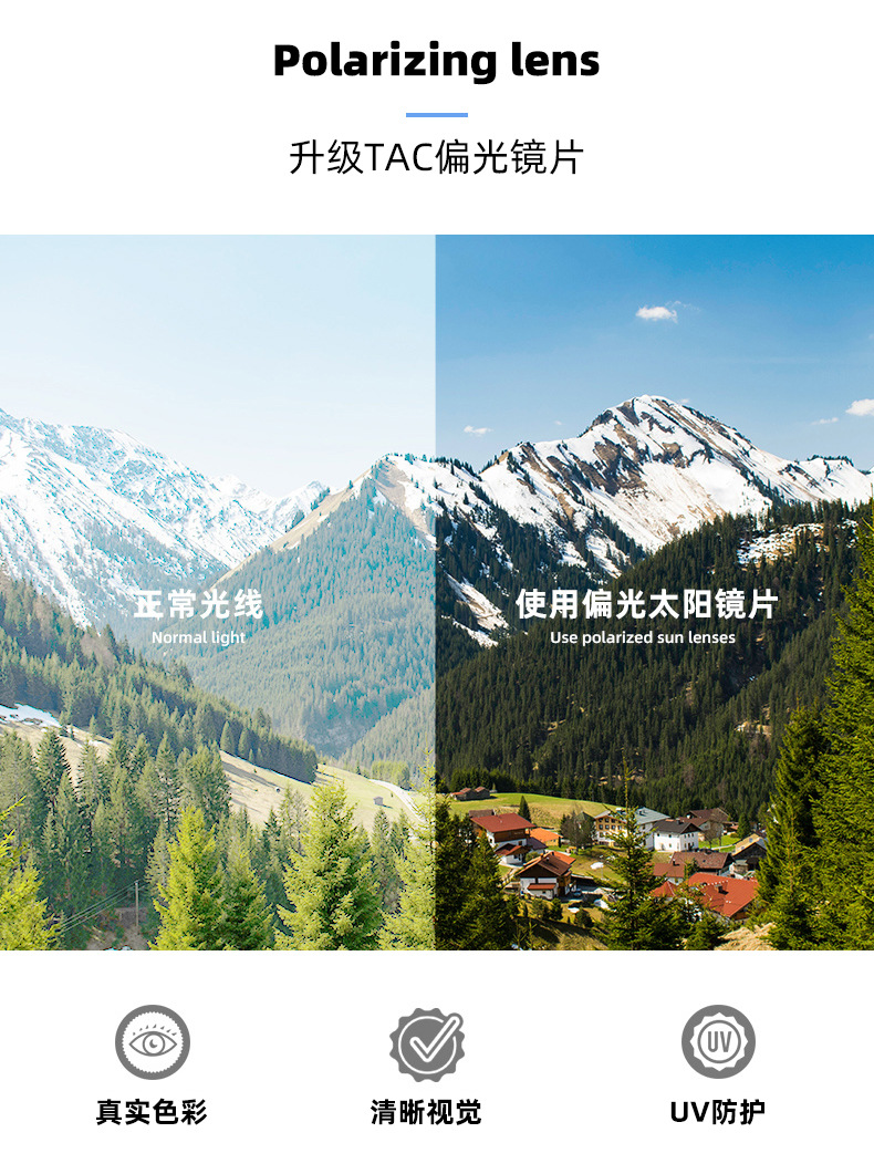 女士大框太阳镜 方形偏光墨镜女个性大框遮阳镜高清偏光墨镜现货详情8