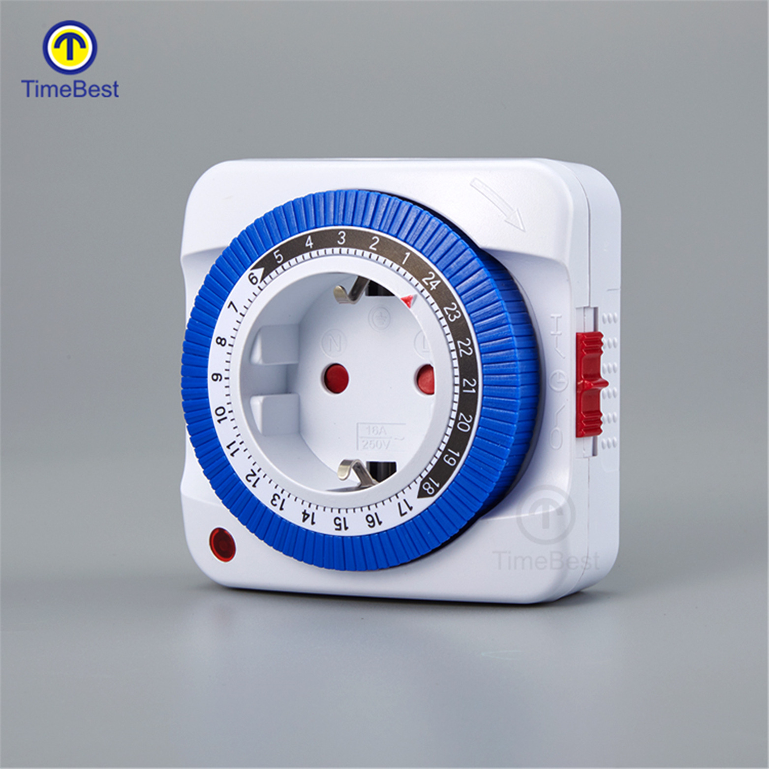 The mechanical timer household smart timing socket operates in a 24-hour cycle, with the timer switch automatically cutting off the power supply pic 4