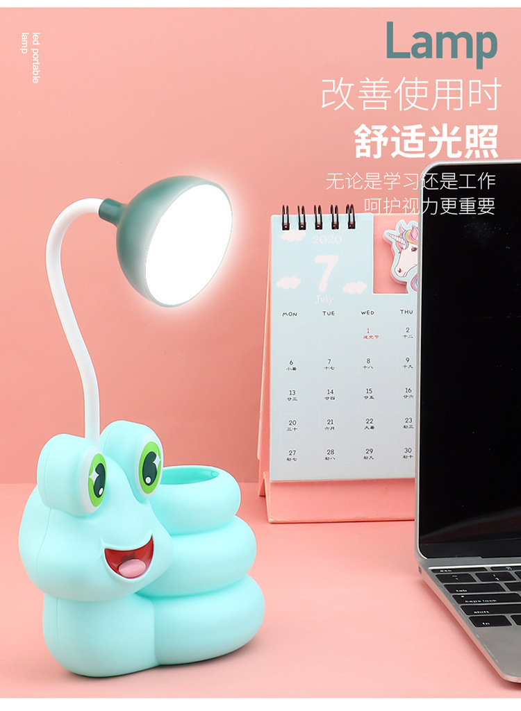 新款LED卡通眼镜蛇小蛇笔筒台灯 USB充电儿童护眼小夜灯 礼品LOGO详情5