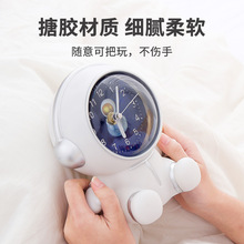 时尚简约小闹钟黑白色床头小时钟个性简约房间卧室小台钟厂家直销详情2