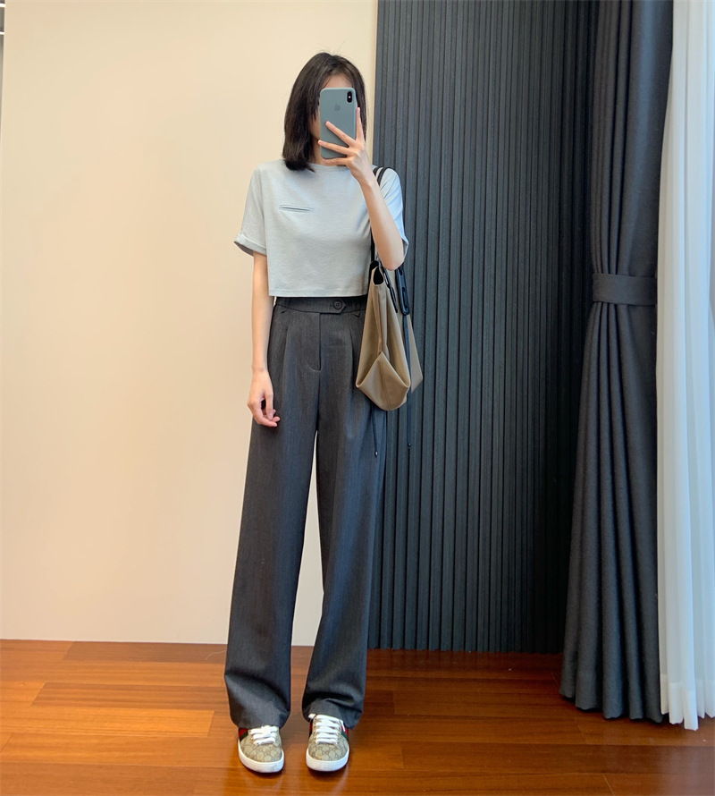 The self-retained w beauty Hidden meat creates a super model leg shape with a high waistline design, versatile and slimming suit pants and casual pants pic 15
