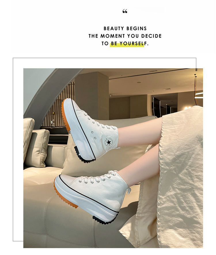 外贸大码女士高帮帆布鞋2023新款运动休闲单鞋百搭厚底透气小白鞋详情11