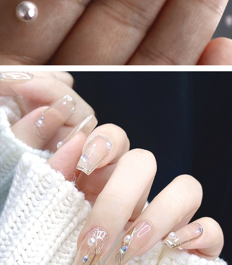 Wholesale of popular nail art pearl accessories, three-dimensional full round, semi-round, and various sizes DIY nail accessories and nail art small ornaments pic 15