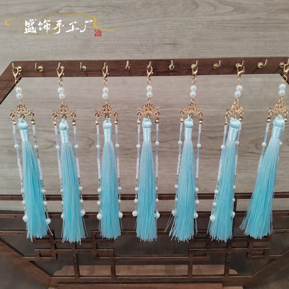 串珠流苏手工琉璃半成品汉服古风发簪旗袍服饰辅料饰品配件步摇详情3