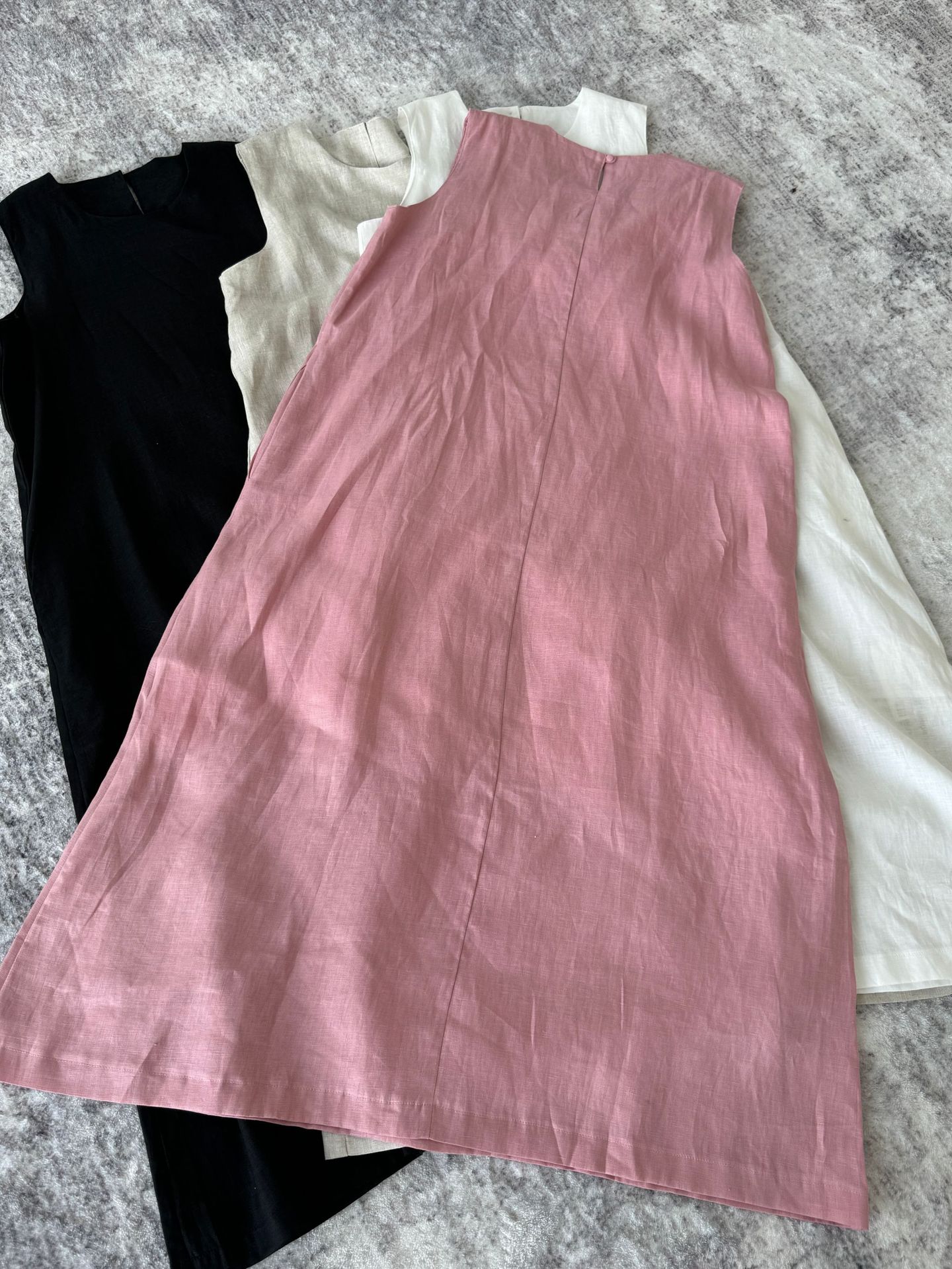 2024 Minimalist and elegant all-linen vest dress for women, summer sleeveless long dress for women pic 22