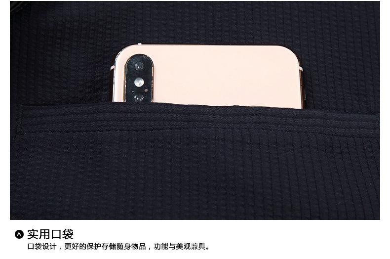 高端品质韩版新款男士春秋薄款西装上衣领空调服男休闲纯色外套详情23