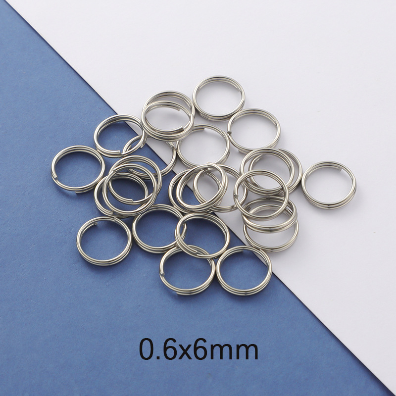 RUMNVNTY跨境热销精抛光不锈钢双圈钥匙圈饰品配件DIY圆环饰品圈详情20