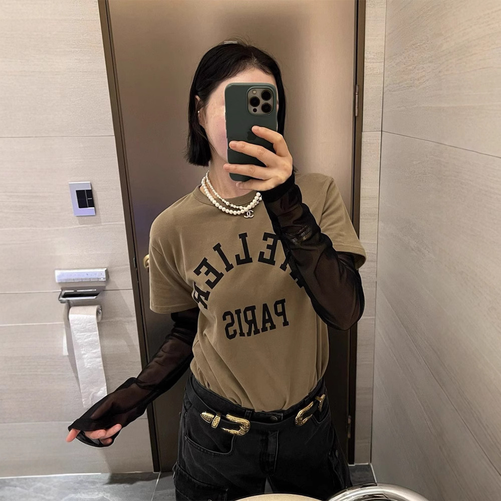 Pure cotton off-the-shoulder embroidered short-sleeved T-shirt for women, 2025 summer solid color casual style, Han Dongdaemun base layer ha*g pic 9