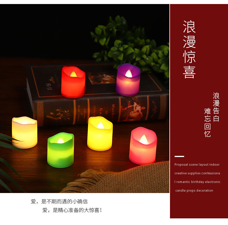 Factory direct sales of wave-mouth led electronic candles, creative birthday party decorations, Halloween candle lights wholesale pic 3
