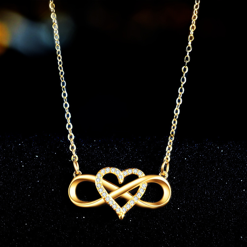 Межконтинентальная wish amazon fashion golden hearts, модель lucky 8 diamond amore, подвеска, ожерелья и украшения pic 19