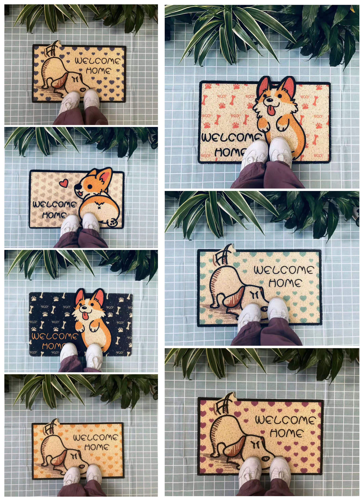 【 Irregular-shaped cartoon floor Mat 】PVC wire ring door mat, anti-slip entrance mat, sand-scraping and dust-removing foot mat, floor mat for entering pic 2