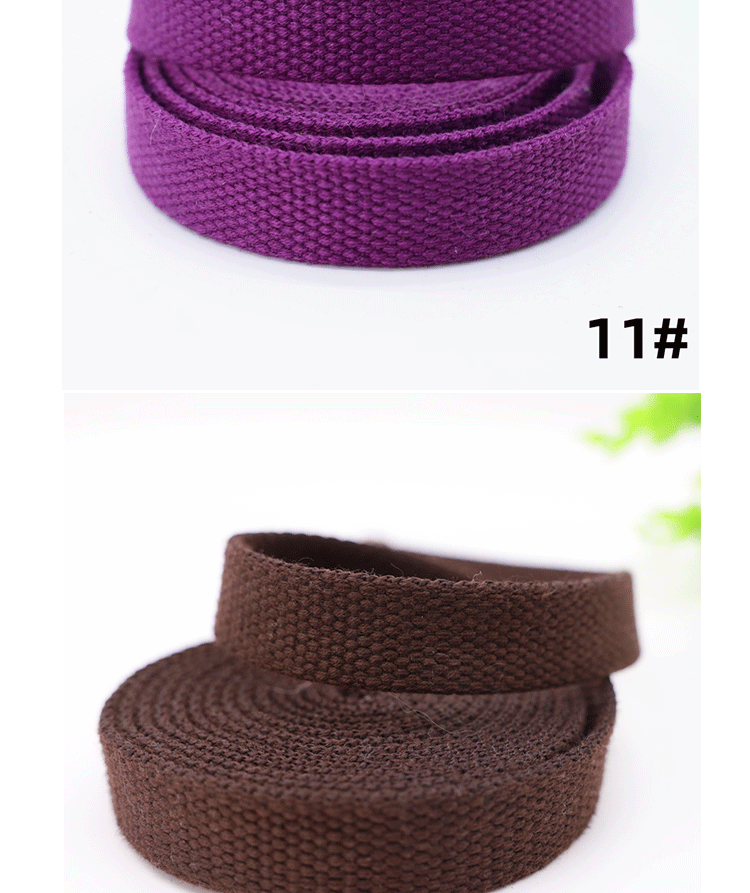 Factory direct supply of 18-20MM wide thickened cotton woven straps, canvas bag straps, hand shoulder straps, waist belts, binding straps and accessories pic 10