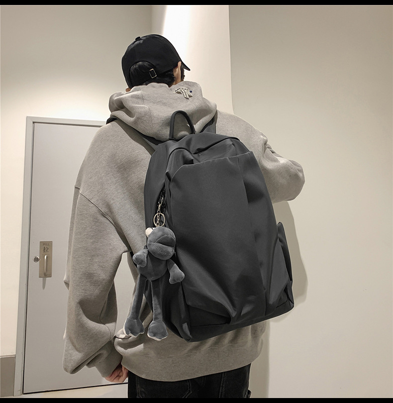 书包男大学生ins潮酷休闲简约大容量双肩包初中生高中生旅行背包详情25