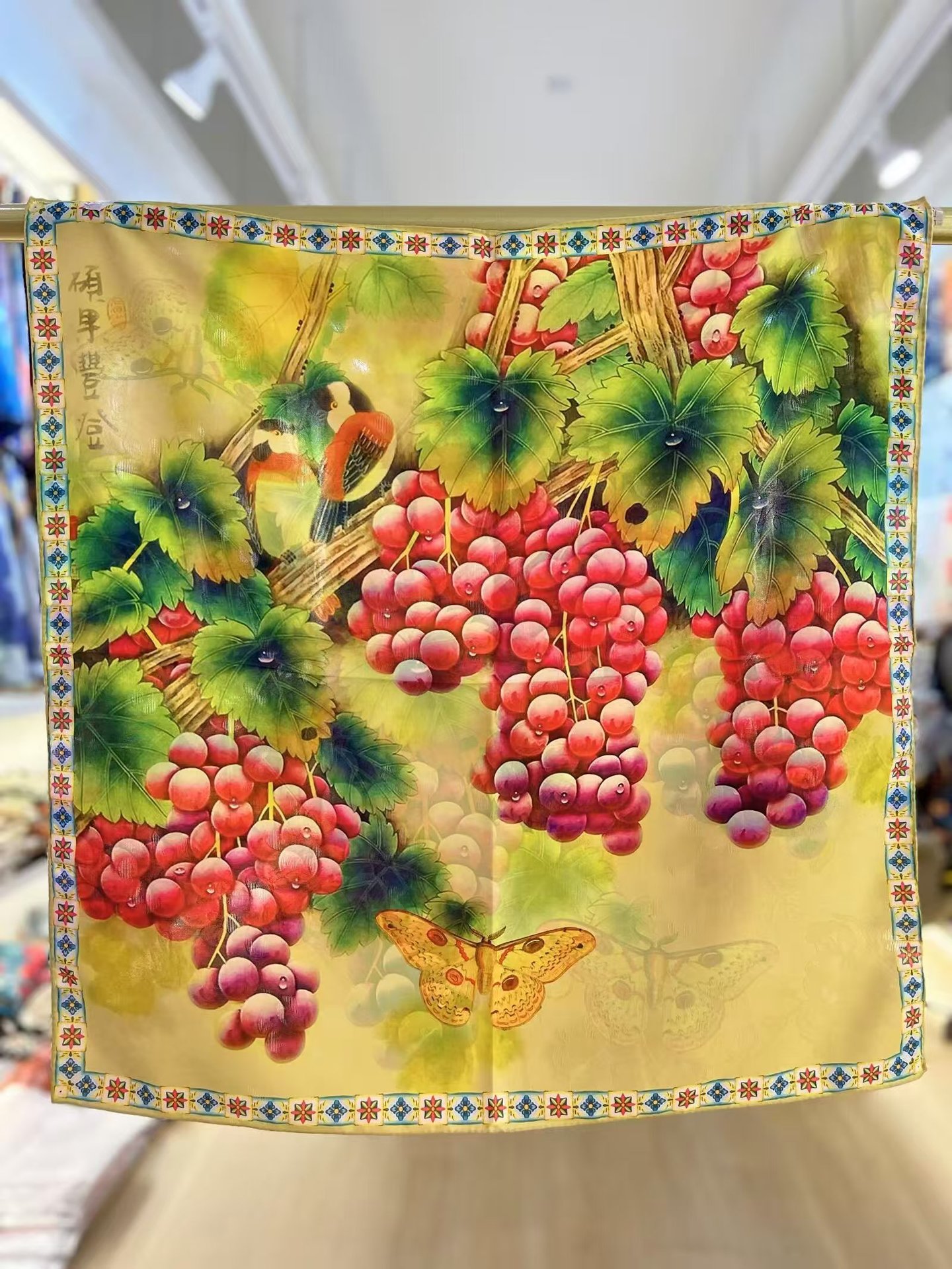 国潮香云纱花萝70*70新中式苏杭小方巾双面双色丝巾厂家代发扎染详情25