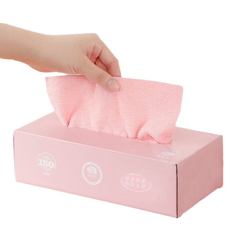 Household pull-out cleaning cloths, water-absorbing microfiber kitchen dishcloths pic 1