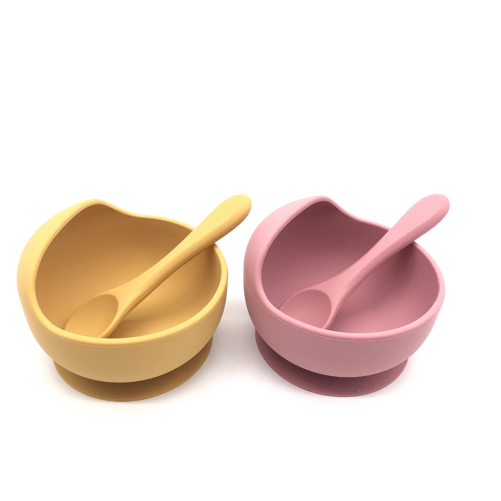 Snail in stock silicone bowls and spoons, baby feeding tableware with suction cups, silicone baby food bowls, silicone suction cup bowl sets pic 1