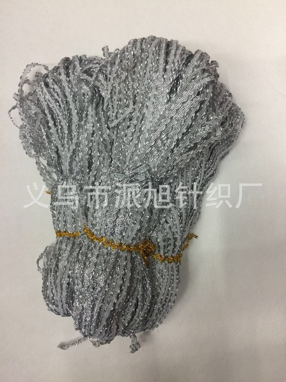 Factory direct sales of 0.6CM wide ethnic clothing accessories with silver middle-curved lace and cored wire pic 9
