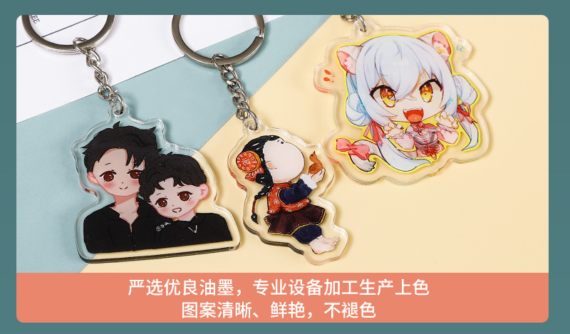 Factory wholesale acrylic keychains, star-related cartoon acrylic pendants, gifts, schoolbag hangers, customized pic 13
