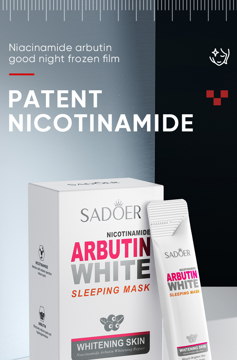 Cross-border export of SADOER nicotinamide arbutin sleep mask in English pic 1