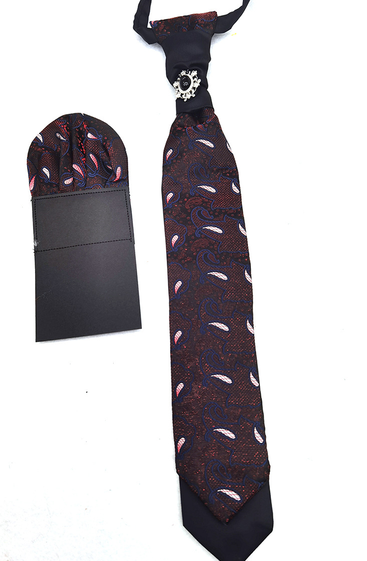 Hong Kong knot tie pocket square set gift with suit photography groom British wedding banquet tie for men pic 24