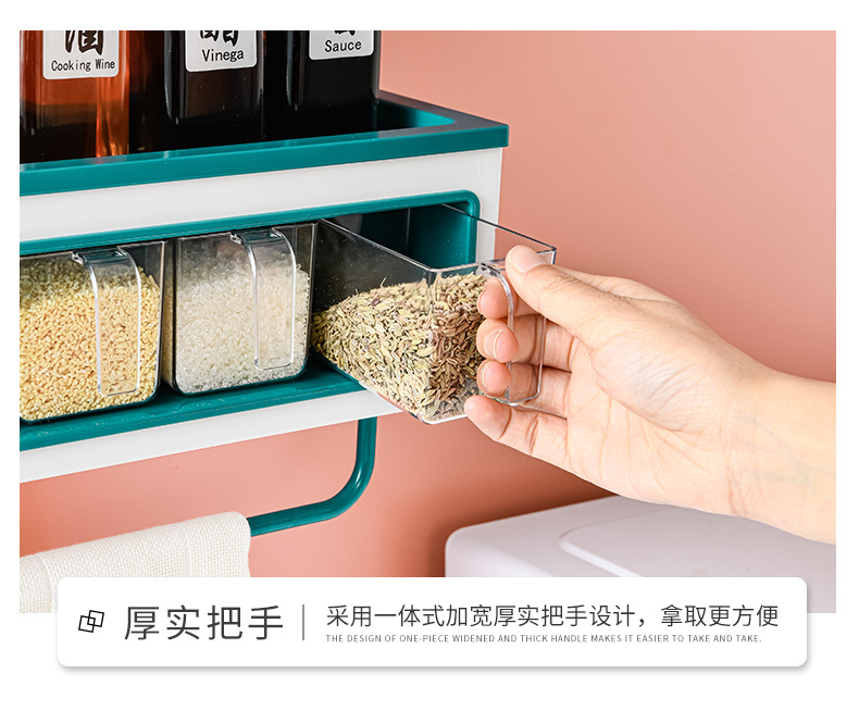 Factory direct sales of creative functional bullet train seasoning boxes, kitchen storage racks, seasoning jars and bottles storage racks, and flavor boxes in different styles pic 10