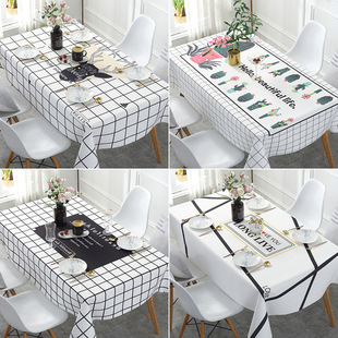 桌布防水防烫茶几垫北欧长方形印花餐桌布台布ins风盖布详情19
