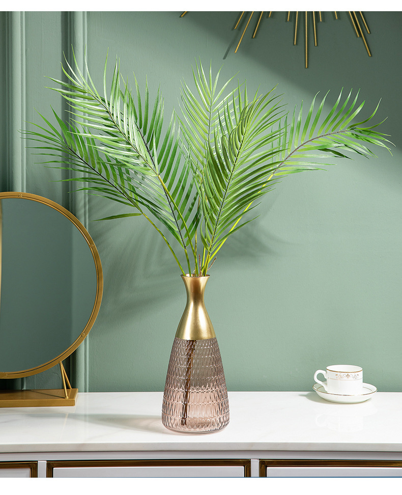 皓杨金边肌理彩色花瓶餐桌卧室摆件花瓶摆件家居样板房软装设计详情7