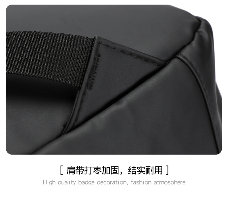 新款时尚潮流双肩包黑色大学生书包休闲大容量男士旅行电脑背包详情29