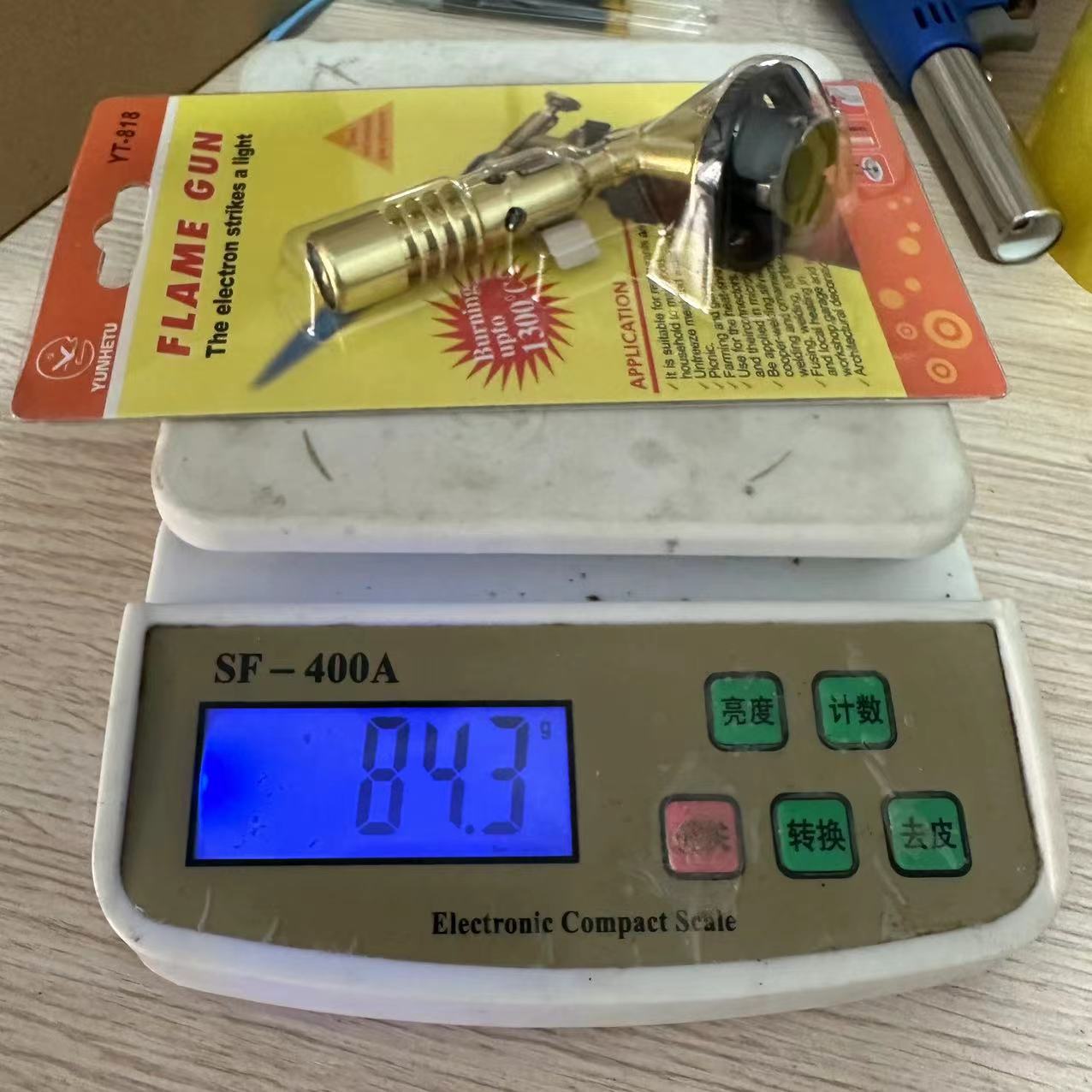 跑量款卡式喷火金属手动点火家用烧猪毛喷头户外点火器火焰详情2