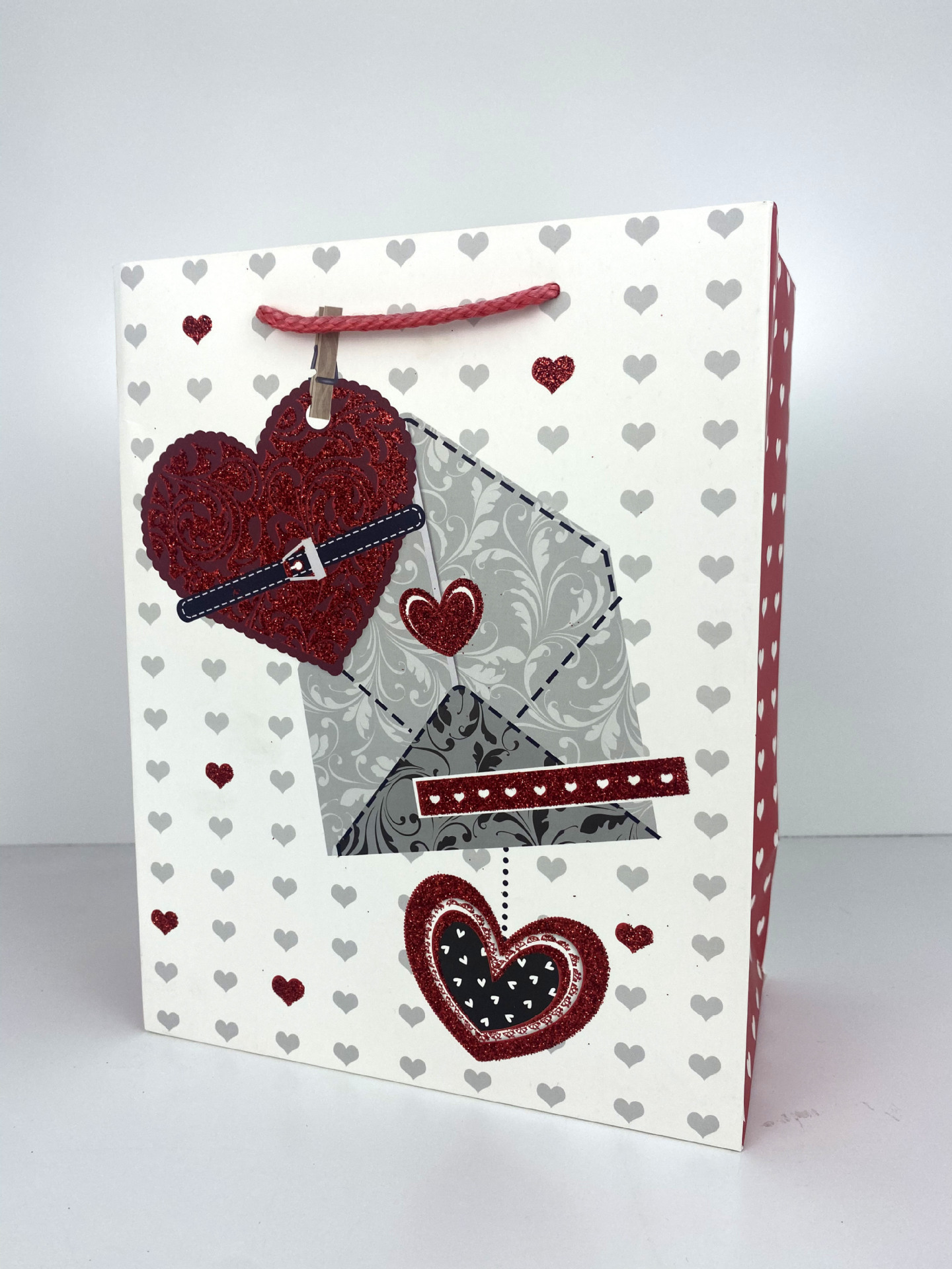 Baiser embalaje día de san valentín amor regalo romántico bolsa de papel polvos espolvoriento 210g papel de tarjeta blanca bolsa de papel bolsa de papel fabricante en stock pic 4