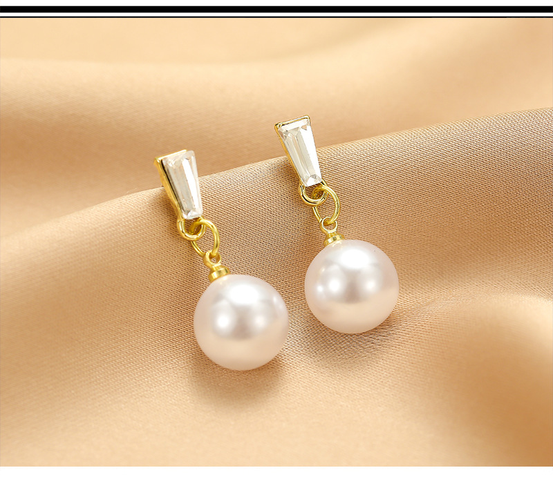 S925银针韩版耳饰批发简约小众气质个性新款耳钉女高级感珍珠耳环详情11