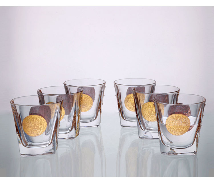 new style whisky brandy sets gold painted drinkware Whisky Painted Gold Set pic 12