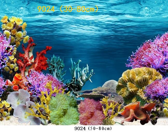 30cm tall, single-sided thin aquarium fish tank background painting, aquarium equipment and supplies glass sticker background painting pic 41